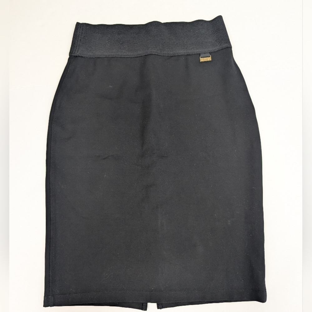 Calvin Klein Black Midi Pull On Pencil Skirt Medium [233]